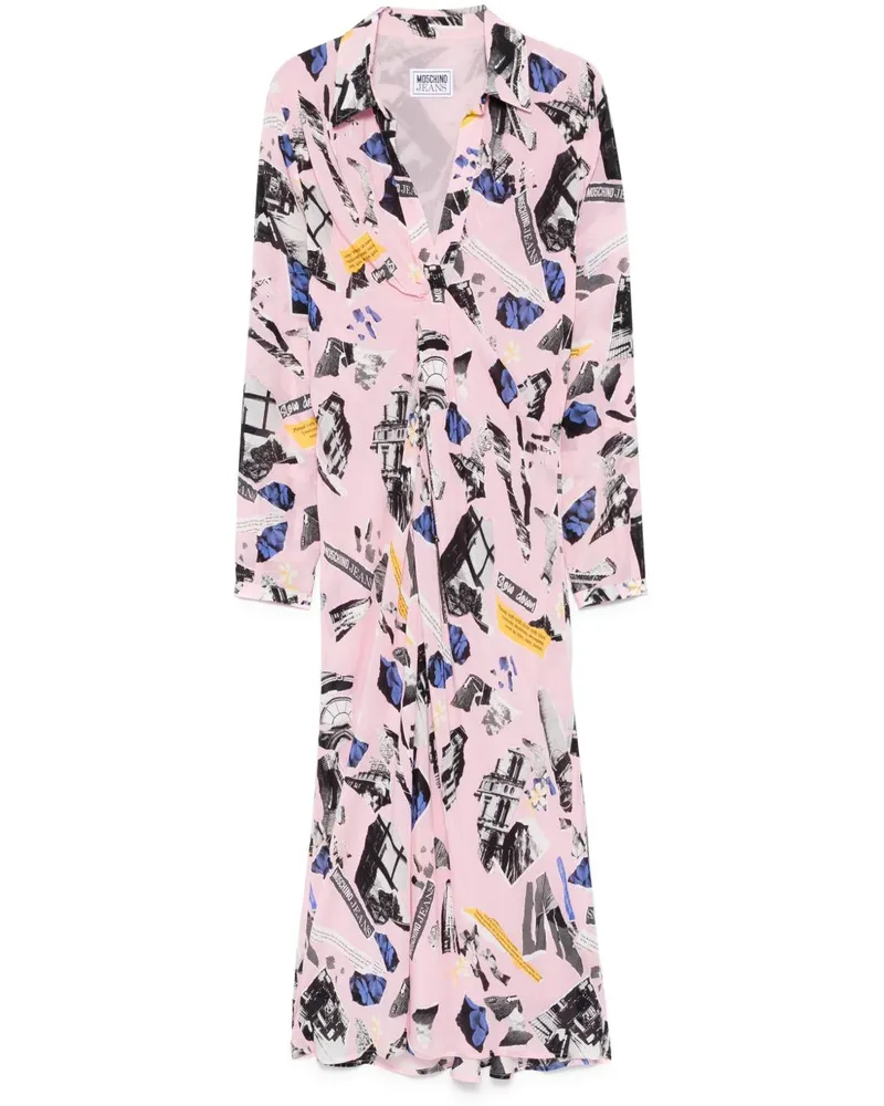 Moschino Maxikleid aus Krepp - Rosa Rosa