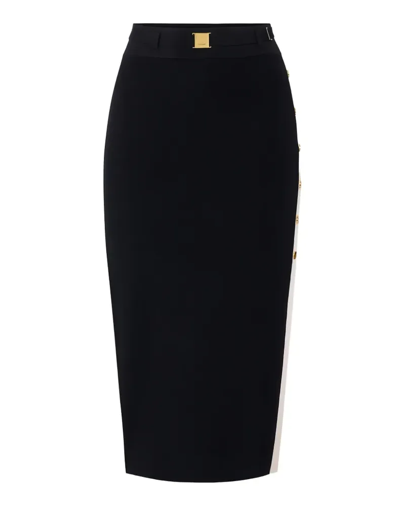 Elisabetta Franchi knit side-slit midi skirt - Schwarz Schwarz