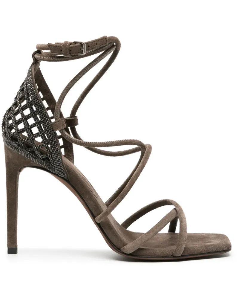 Brunello Cucinelli Verzierte Sandalen 110mm - Braun Braun