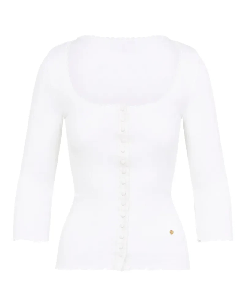 Chloé button-front ribbed cardigan - Weiß Weiß