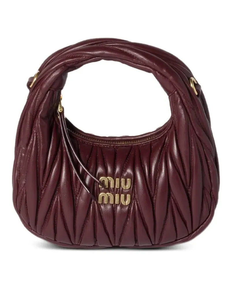 Miu Miu Wander matelassé leather mini-bag - Rot Rot