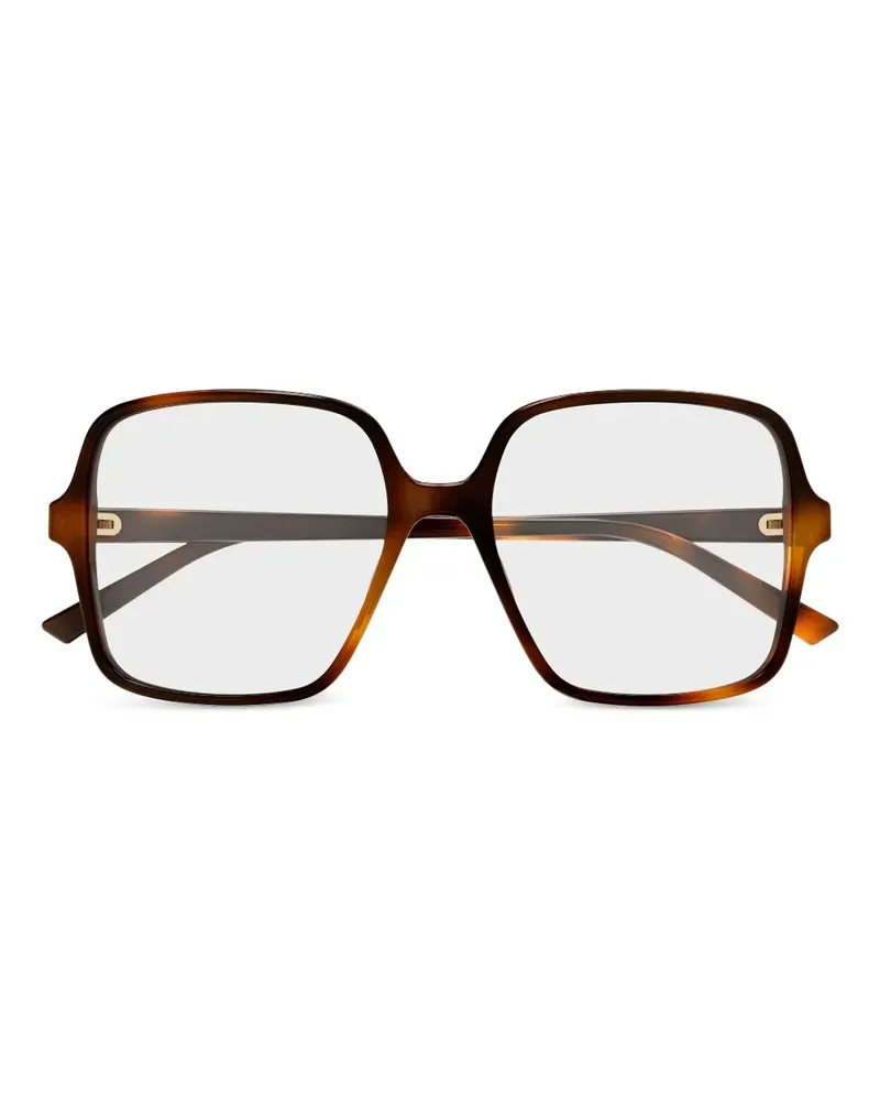 Gucci Brille mit eckigem Gestell - Braun Braun