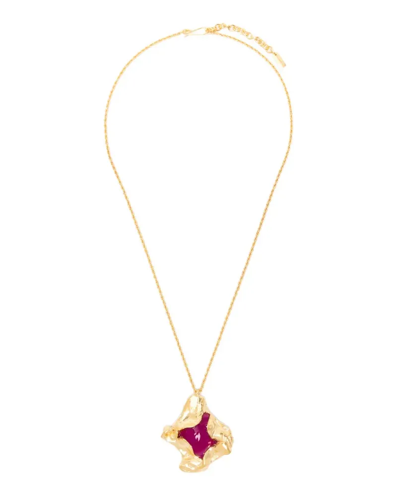 Completedworks resin-pendant necklace - Gold Gold