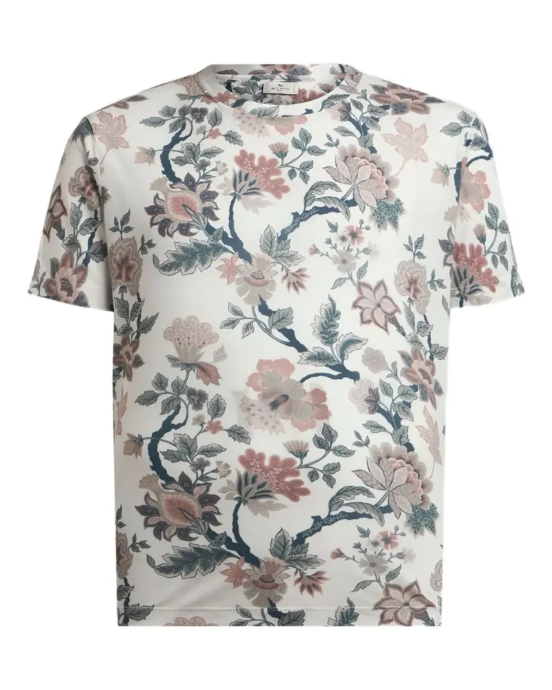 Etro T-Shirt mit Blumen-Print - Nude Nude