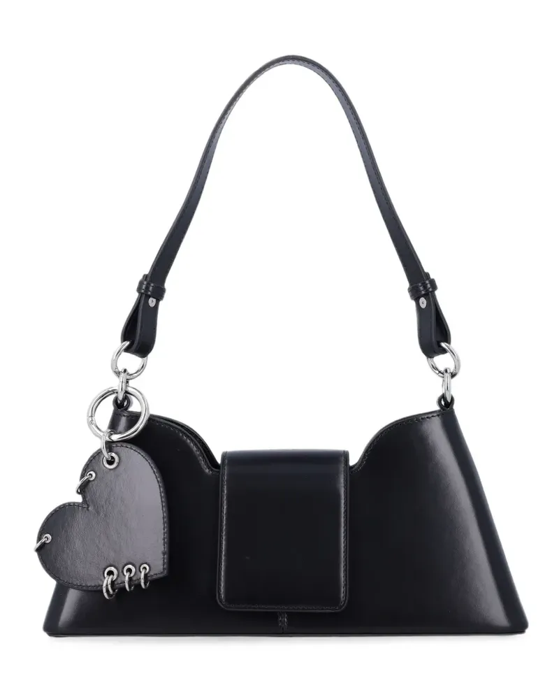 Justine Clenquet Marla heart-pendant tote bag - Schwarz Schwarz