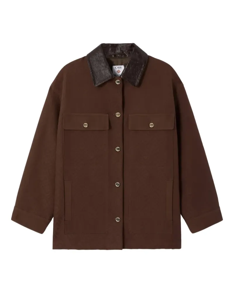 Casablanca Paris Jacke mit Logo-Jacquard - Braun Braun