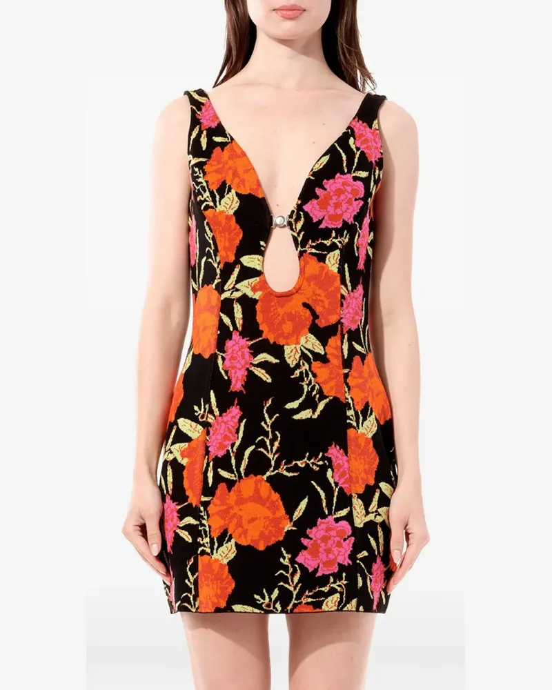 Balenciaga Oeillet floral-print dress - Schwarz Schwarz