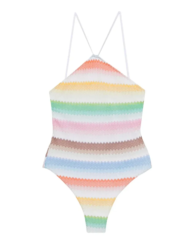 Missoni Badeanzug mit Zickzackmuster - Nude Nude