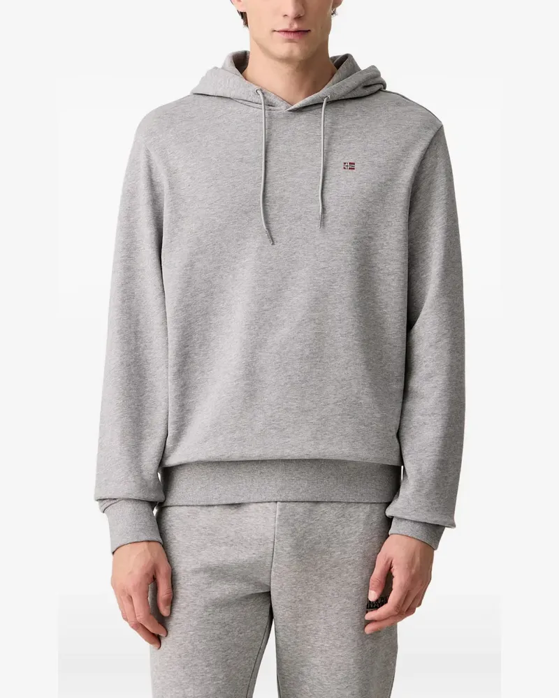 Napapijri Hoodie mit Logo-Stickerei - Grau Grau