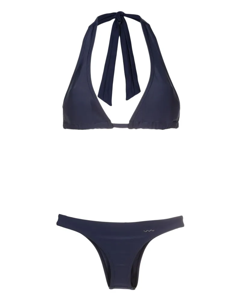 Amir Slama Triangel-Bikini mit Neckholder - Blau Blau