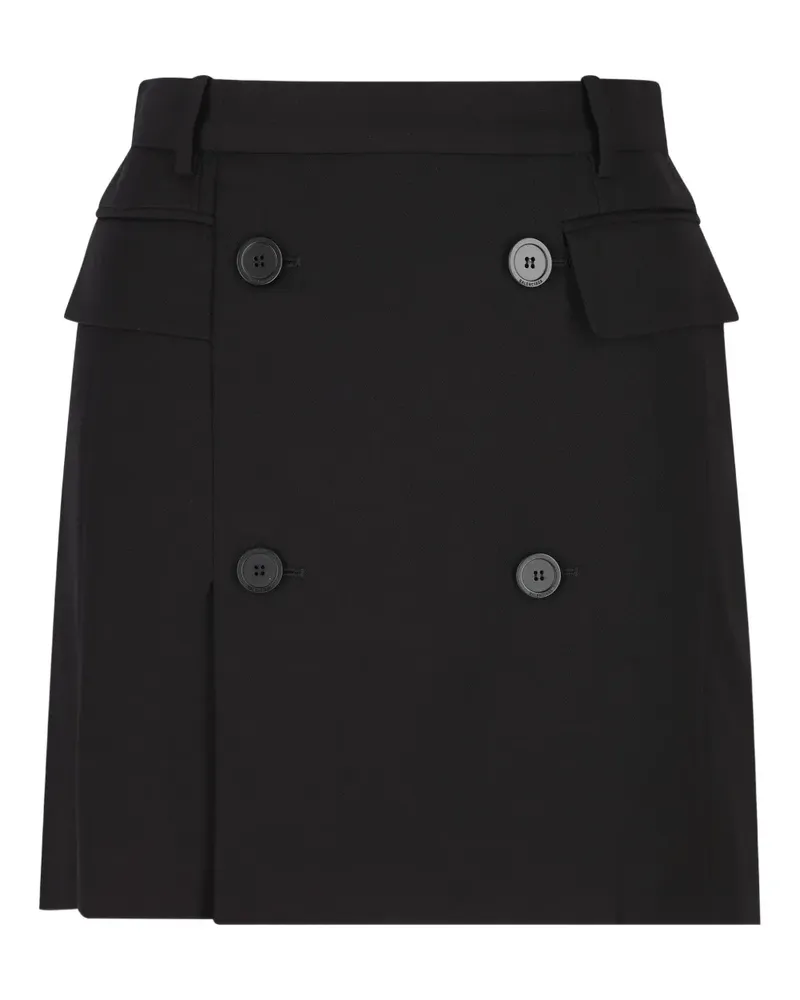 Balenciaga Minirock mit aufgesetzten Taschen - Schwarz Schwarz