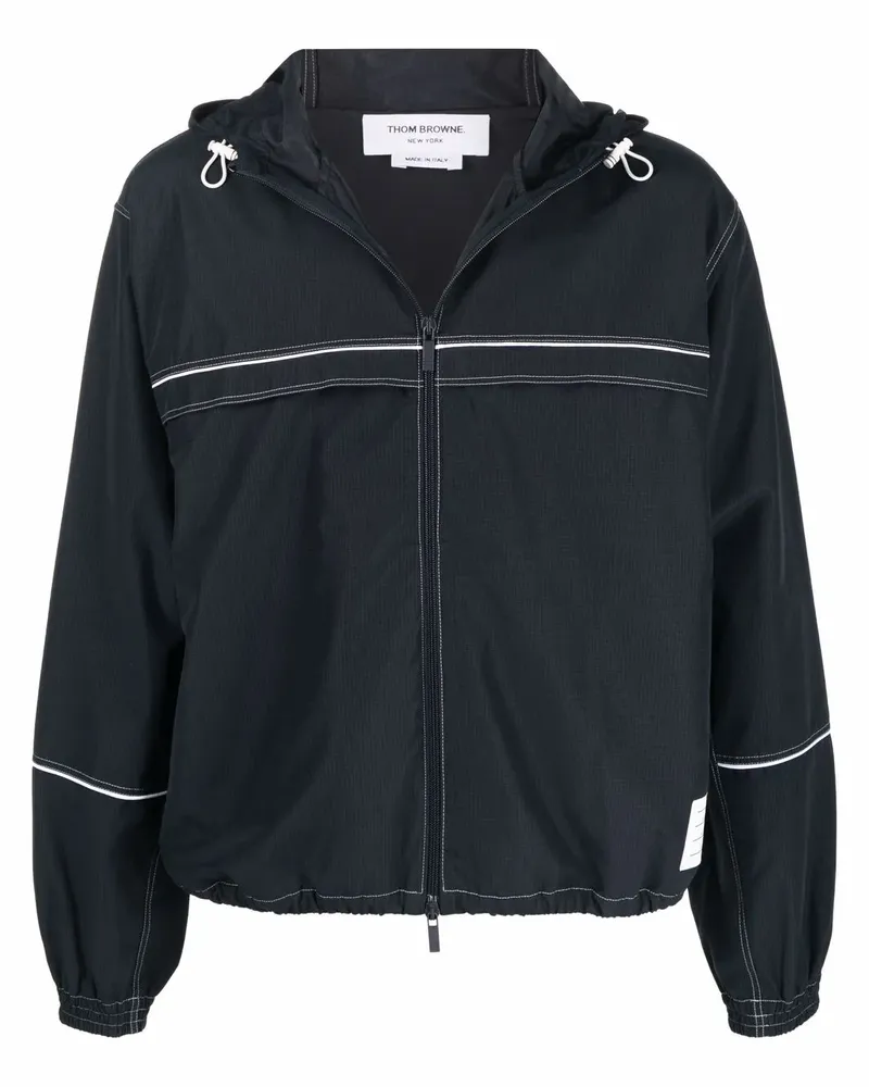 Thom Browne Sportjacke mit Kapuze - Blau Blau