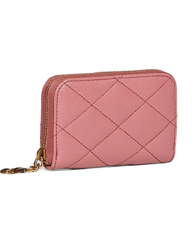 Saint Laurent diamond-quilted Cassandre wallet - Rosa Rosa