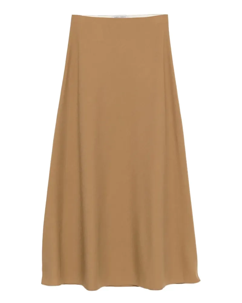 Alberta Ferretti Midirock mit hohem Bund - Nude Nude