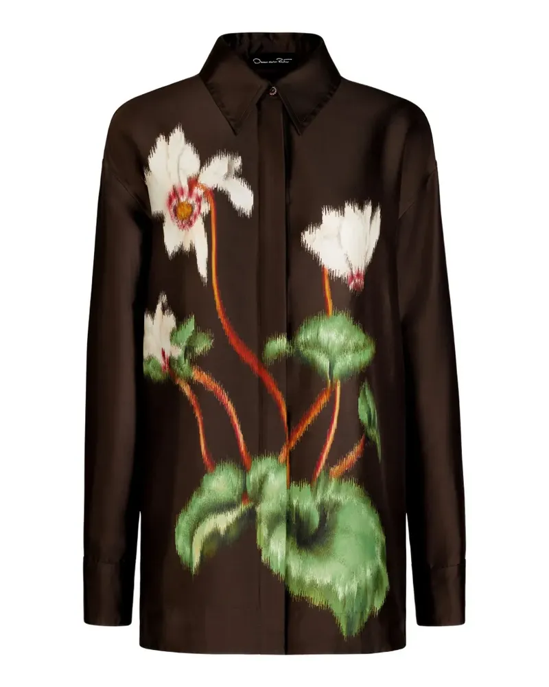 Oscar de la Renta floral blouse - Braun Braun