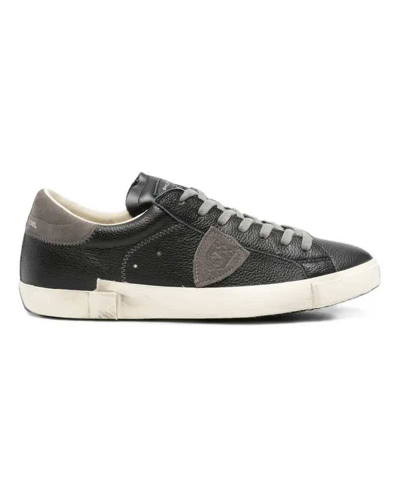 Philippe Model PRSX Sneakers mit Logo-Patch - Schwarz Schwarz