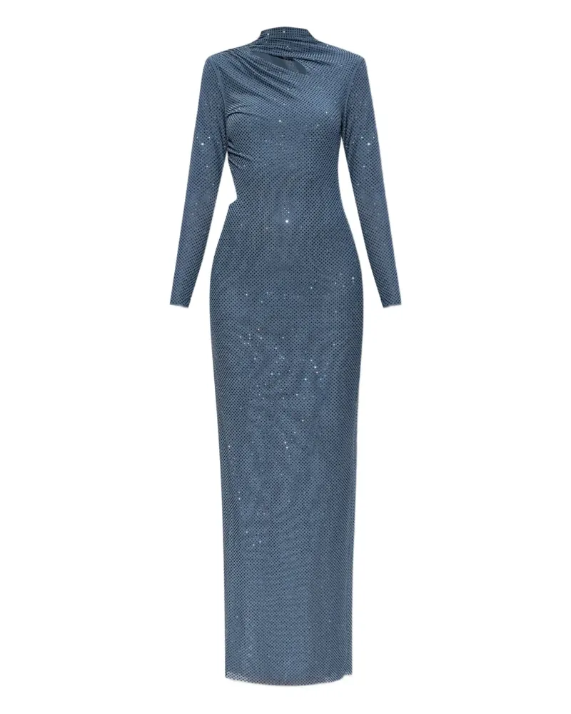 Self-Portrait Kleid mit Strass - Blau Blau