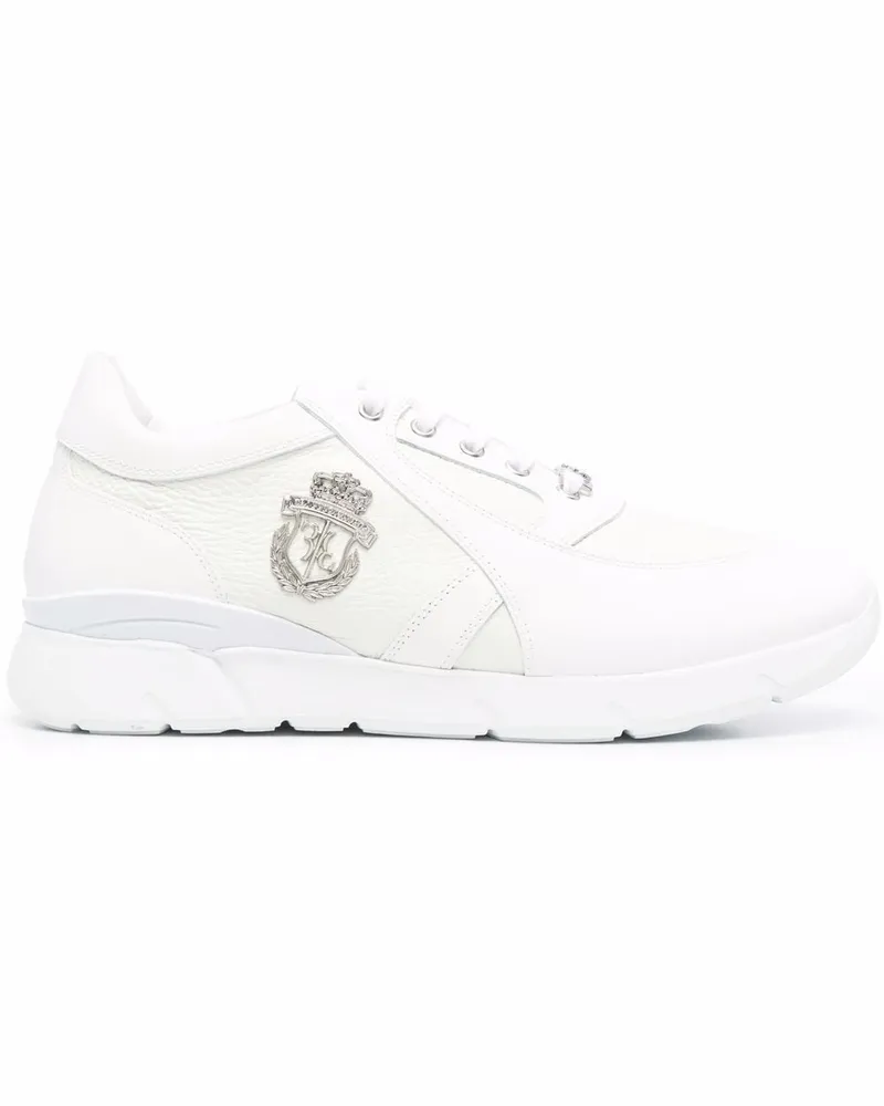 Billionaire Sneakers mit Logo-Schild - Weiß Weiß