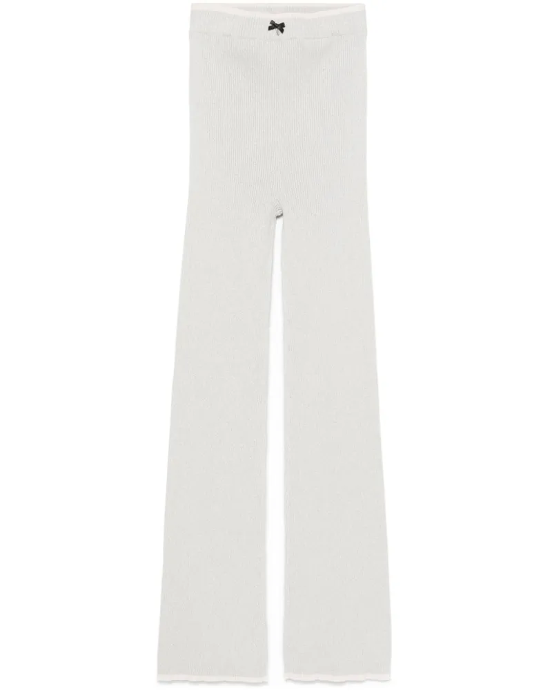 ROTATE Birger Christensen Gerippte Leggings - Grau Grau