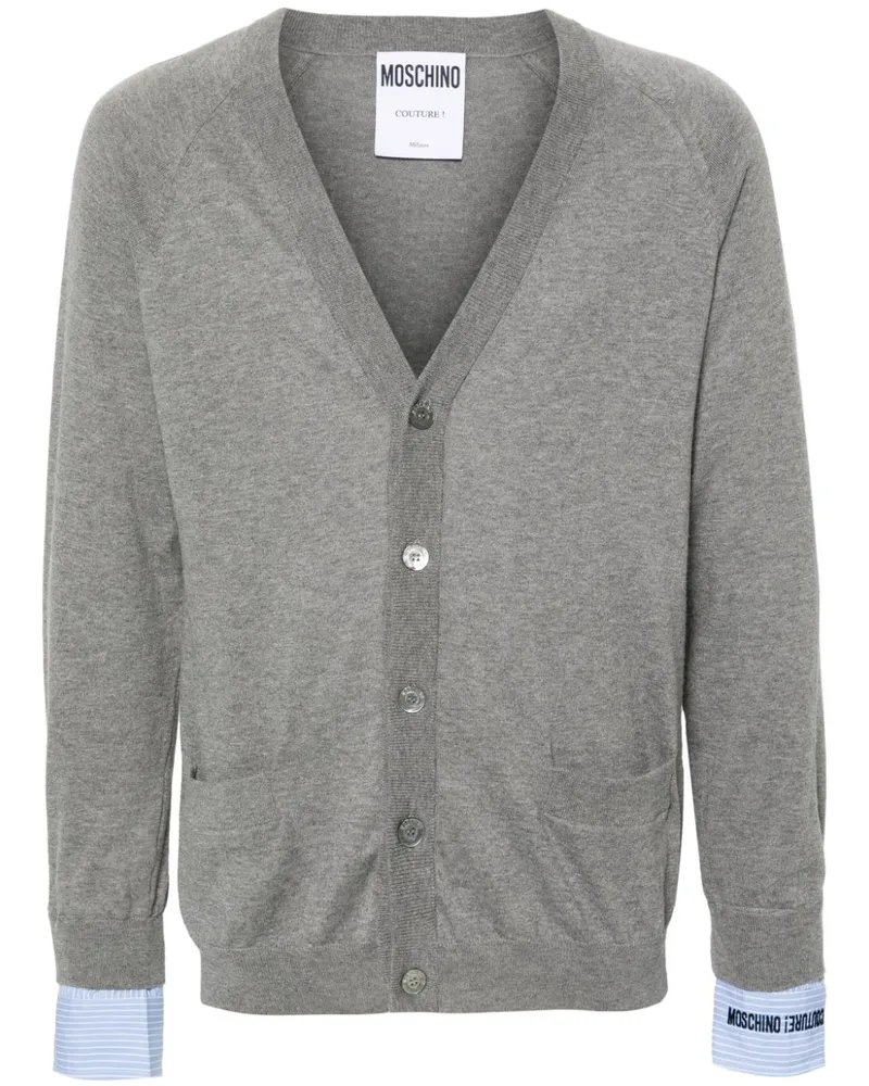 Moschino Cardigan mit Layering-Details - Grau Grau