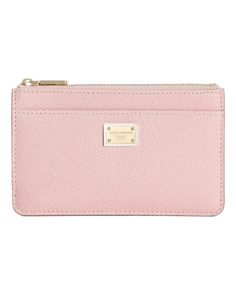 Dolce & Gabbana logo-plaque wallet - Rosa Rosa
