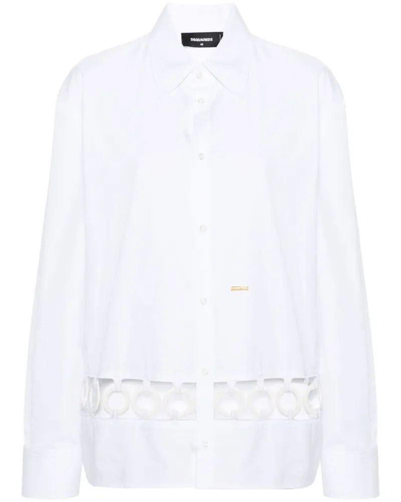 Dsquared2 Hemd mit Ring-Detail - Weiß Weiß