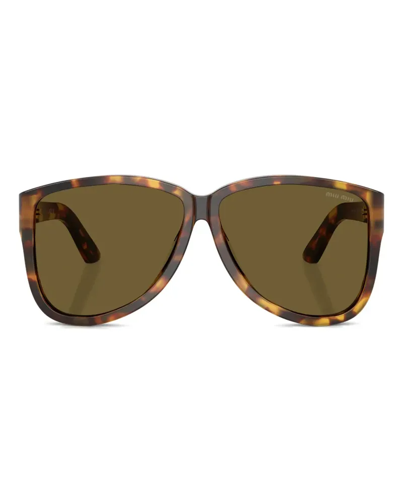 Miu Miu Sonnenbrille in Schildpattoptik - Grün Grün