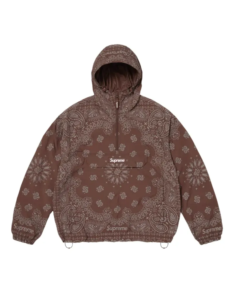 Supreme Being bandana-print hoodie - Braun Braun