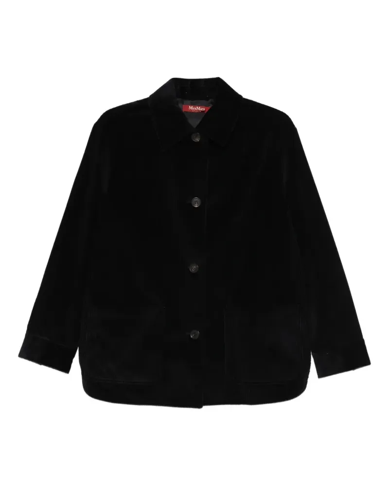 Max Mara buttoned corduroy shirt - Blau Blau