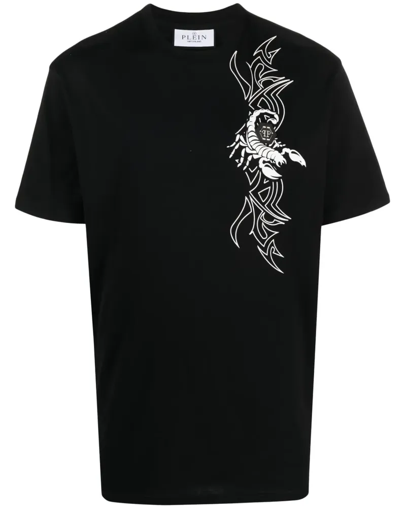 Philipp Plein T-Shirt mit Skorpion - Schwarz Schwarz