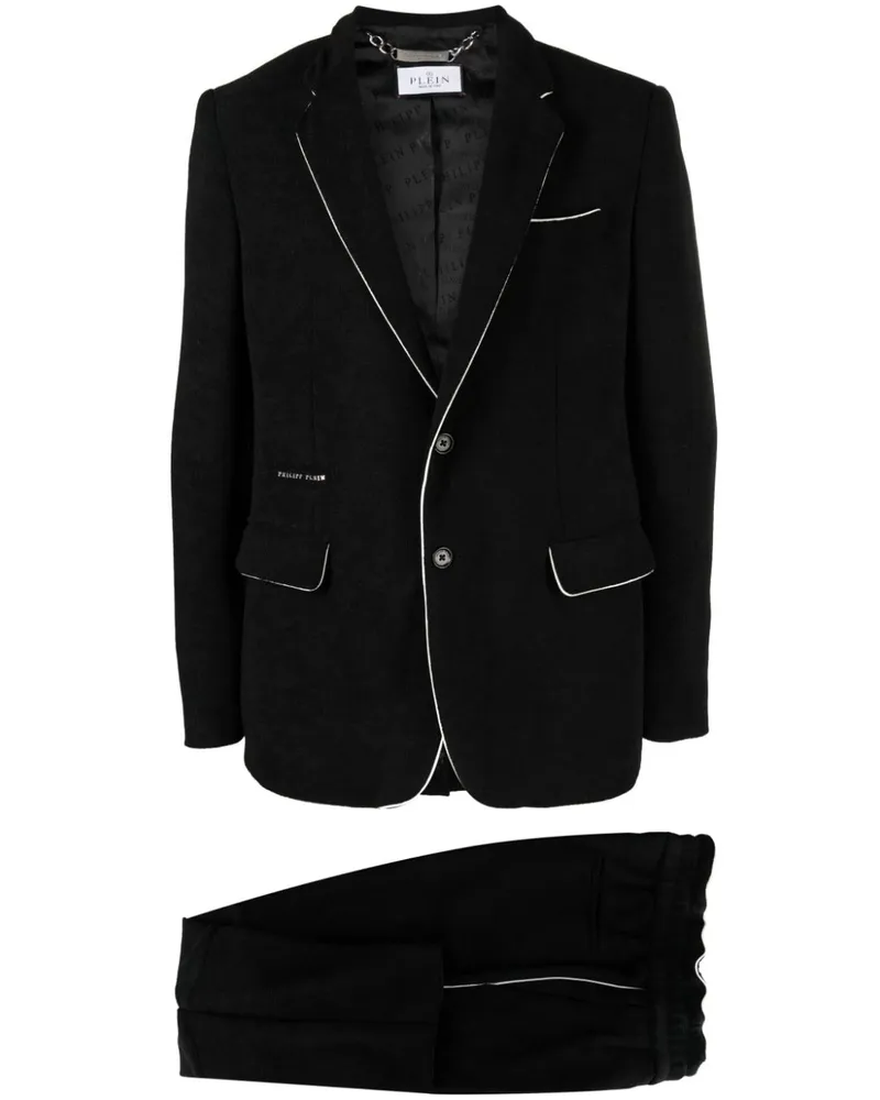 Philipp Plein Anzug aus Chenille - Schwarz Schwarz