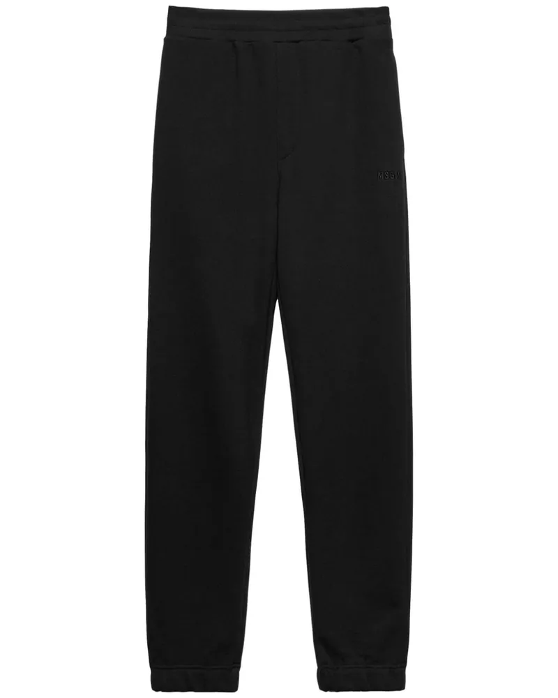 MSGM Jogginghose mit Logo-Stickerei - Schwarz Schwarz