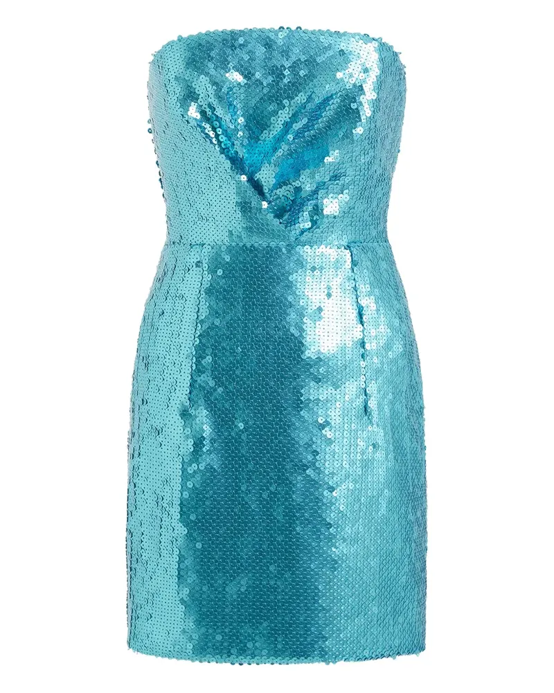 16ARLINGTON Minikleid mit Pailletten - Blau Blau