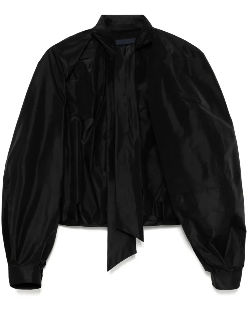 JUUN.J Volume Bluse mit Schaldetail - Schwarz Schwarz