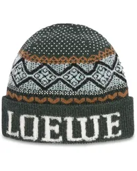 Loewe x Suna Fujita Intarsien-Beanie Grün