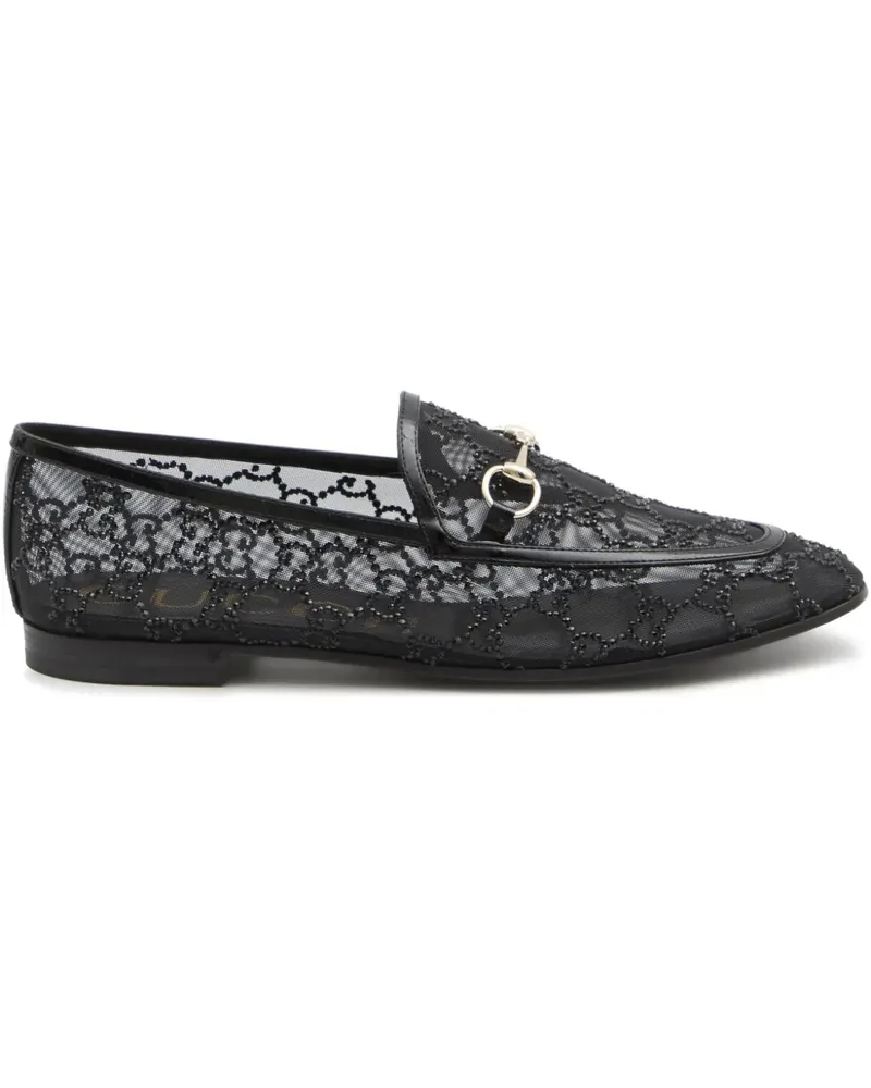 Gucci Jordaan Loafer mit Horsebit-Spange - Schwarz Schwarz