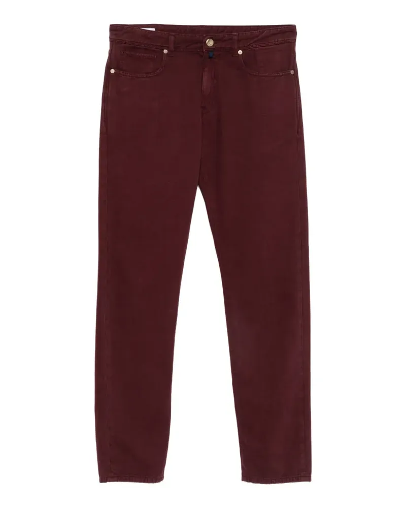 Incotex Hose mit geradem Bein - Rot Rot
