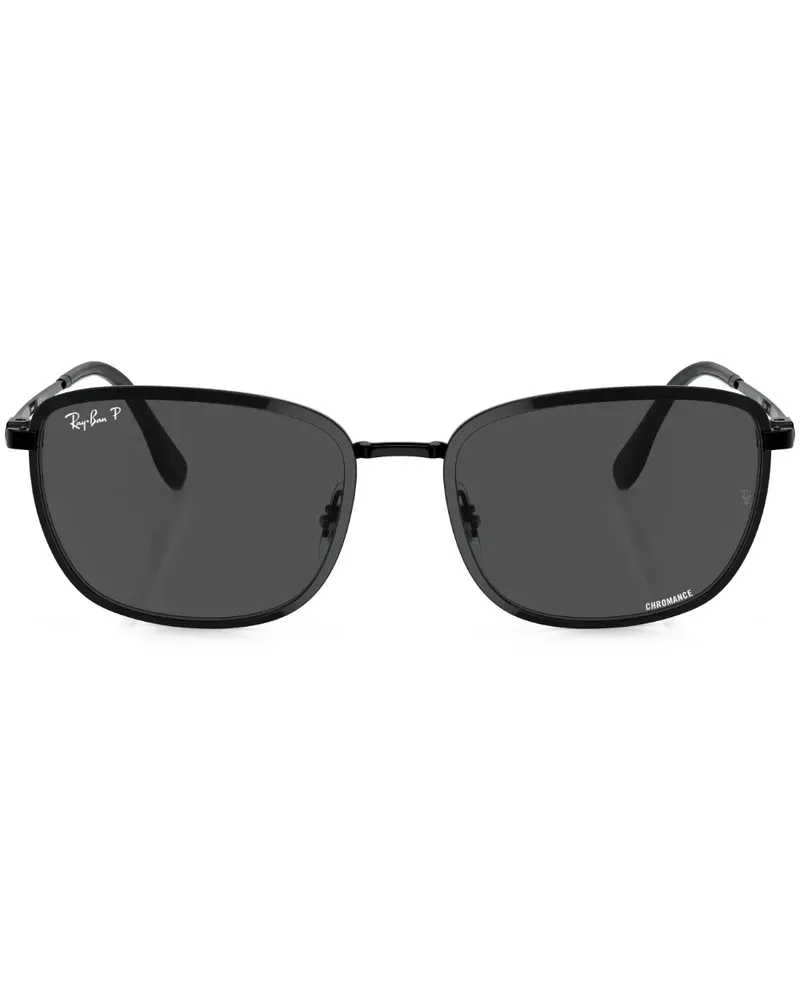 Ray Ban Eckige Chromance Sonnenbrille - Schwarz Schwarz