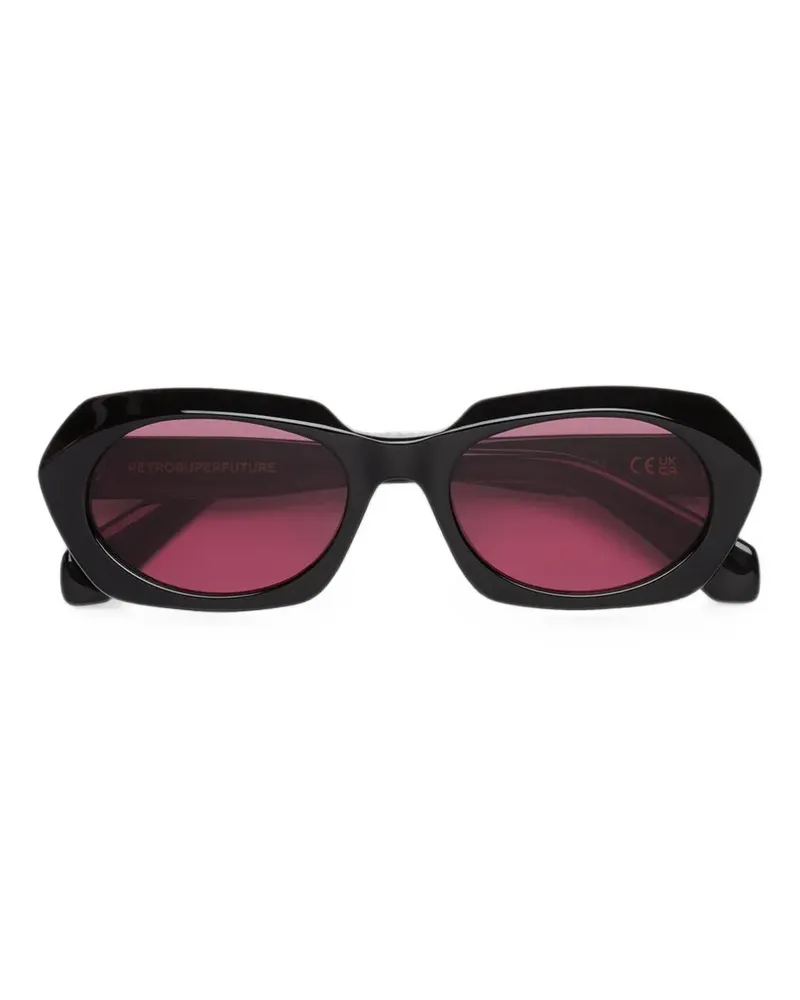 RETROSUPERFUTURE Epoca Sonnenbrille mit ovalem Gestell - Schwarz Schwarz