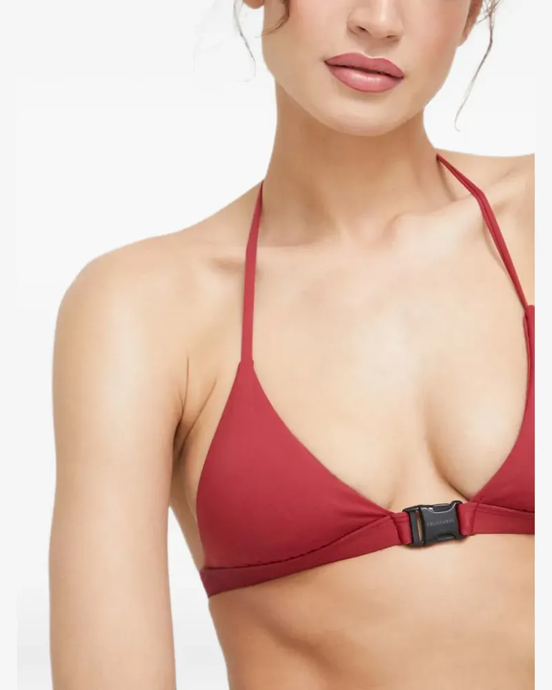 Trussardi buckle-fastening halterneck bikini top - Rot Rot