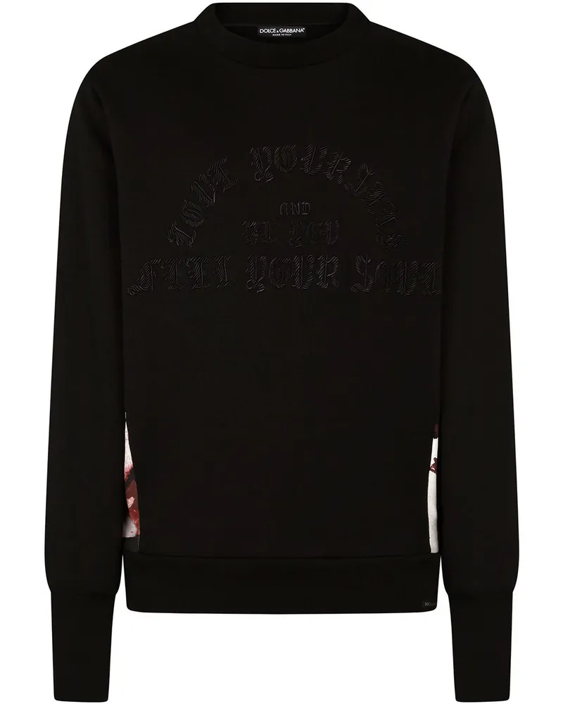 Dolce & Gabbana Sweatshirt mit Kontrasteinsätzen - Schwarz Schwarz