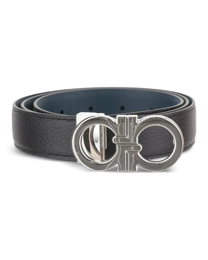 Ferragamo Wendbarer Gürtel mit Gancini-Schnalle - Schwarz Schwarz