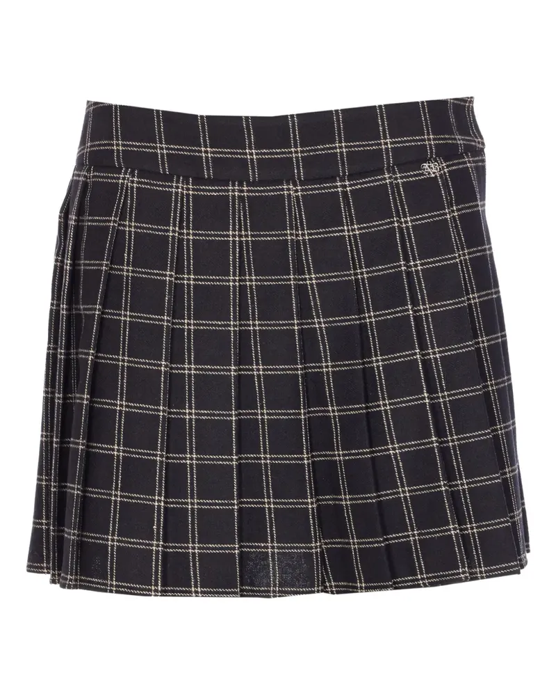 Aniye By pleated checked skirt - Schwarz Schwarz