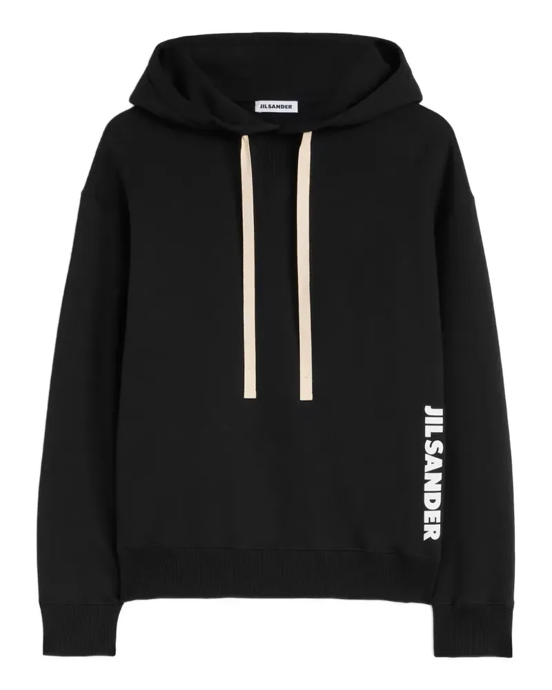 Jil Sander Hoodie mit Logo-Print - Schwarz Schwarz