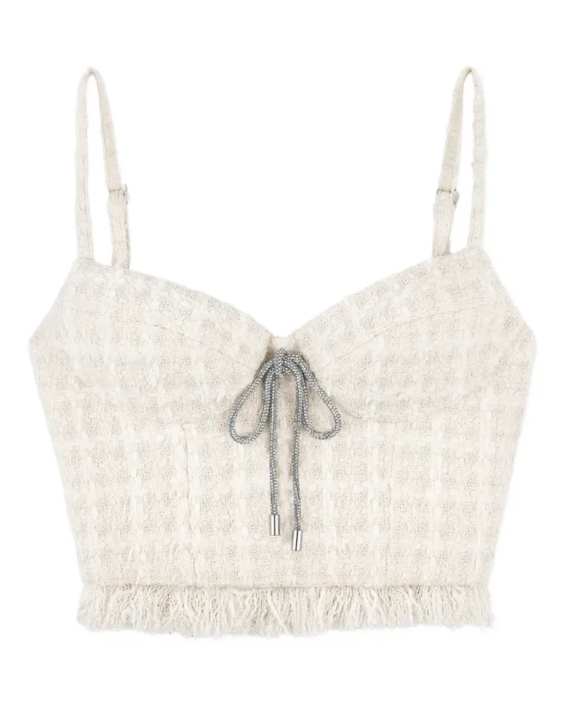 Area tweed-texture top - Nude Nude