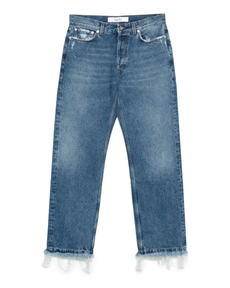 Séfr frayed-detail jeans - Blau Blau
