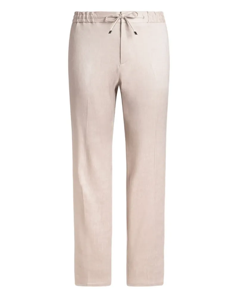 Etro linen twill trousers - Nude Nude