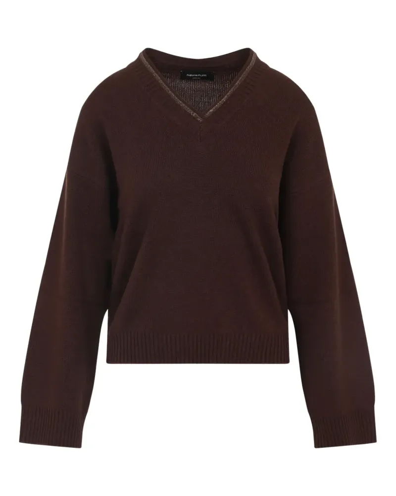 Fabiana Filippi Pullover mit V-Ausschnitt - Braun Braun