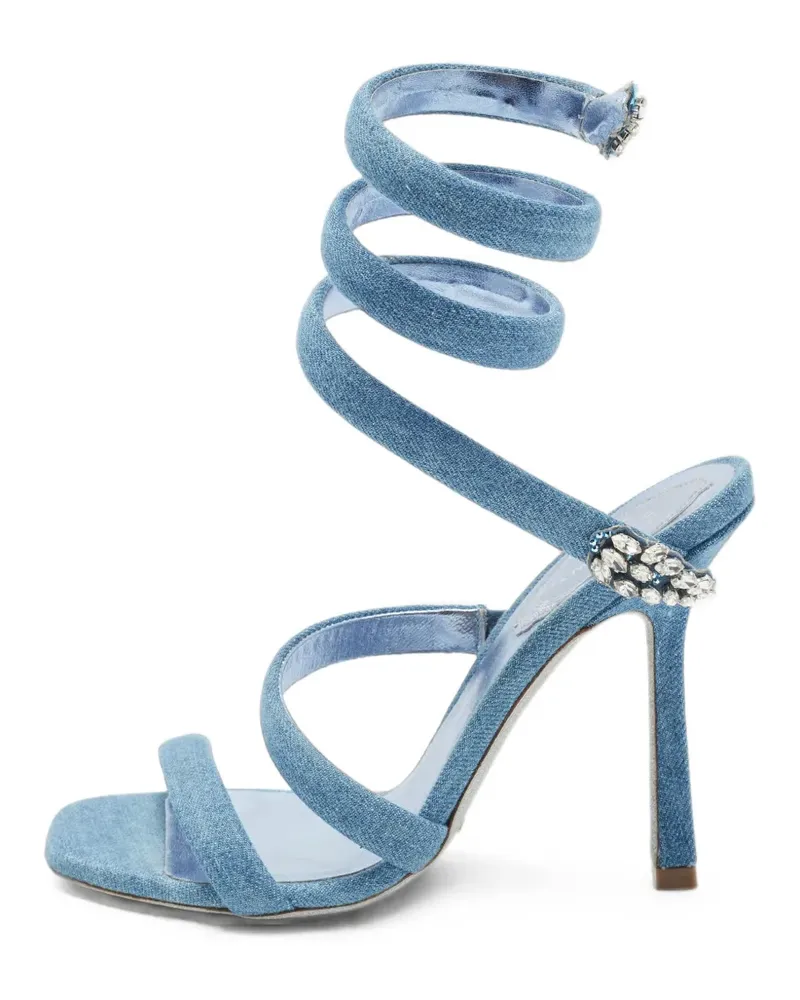René Caovilla Cleo crystal-embellished sandals - Blau Blau