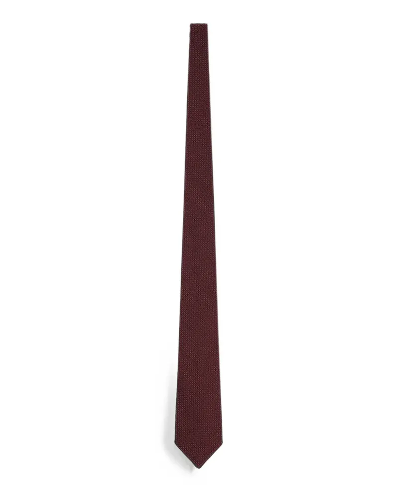 FURSAC geometric-pattern silk tie - Rot Rot